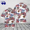 Firefighter Fire Truck 4th Of July Pocket Hawaiian Shirt