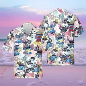 Funny Disney Stitch Hawaiian Shirt Beach Gift For Friend