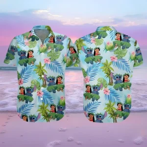 Funny Lilo And Stitch Hawaiian Shirt Disney Lovers Gift