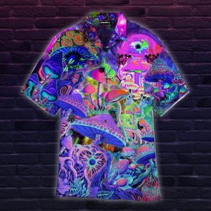 Galaxy Hippies Mushroom Hippie Hawaiian Shirt Beachwear For Men Gifts For Young Adults