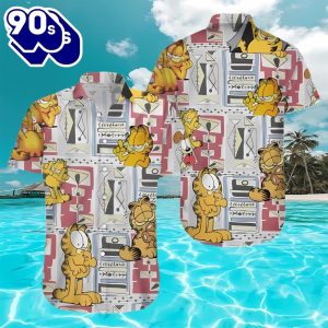 Garfield Vacation Hawaiian 3D Print Shirt