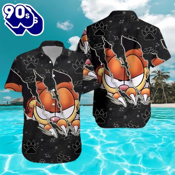 Gay Garfield Aloha 3D Print Hawaiian Shirt