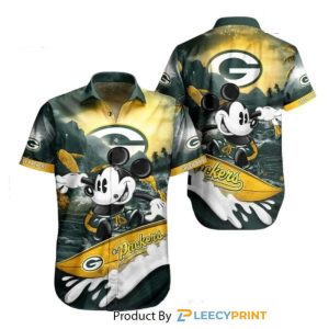 Green Bay Packers Hawaiian Shirt Mickey Graphic 3D Printed Gift