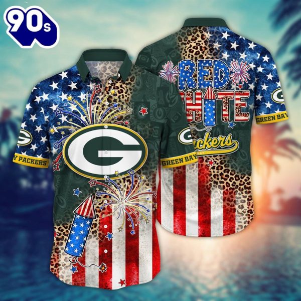 Green Bay Packers NFL Hawaiian Shirt Tshirt Independence Day New Summer Shirt