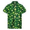 Green Clover Saint Patricks Day Hawaiian Shirt