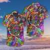 Guitar Color Colorful Unique Design Hippie Hawaiian Shirt Beachwear For Men Gifts For Young Adults