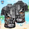 Halloween Characters With Las Vegas Raiders Hawaiian Shirt