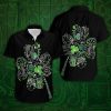 Happy St Patricks Day Irish Shamrock Shape Hawaiian Shirt