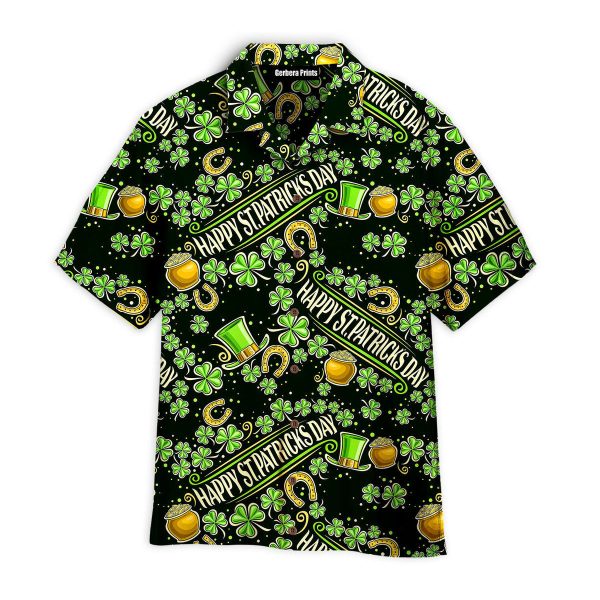 Happy St Patricks Day Lucky Pattern Aloha Hawaiian Shirts