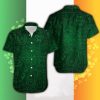 Happy St Patricks Day On Ireland Flag Background Hawaiian Shirt