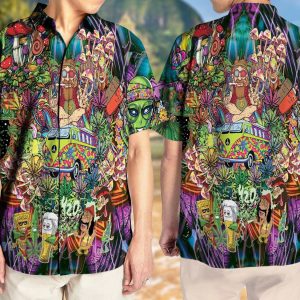 Higozy Amazing Hippie Hawaiian Shirt Beachwear For Men Gifts For Young Adults