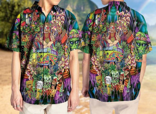 Higozy Amazing Hippie Hawaiian Shirt Beachwear For Men Gifts For Young Adults