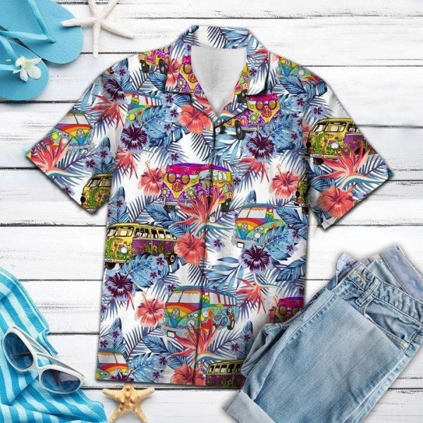 Hippie Bus Tropical Hawaiian Shirt