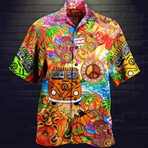 Hippie Halloween Colorful Hawaiian Shirt