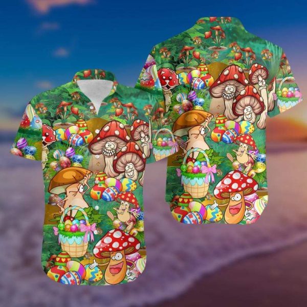 Hippie Mushroom Hawaiian Shirt Beachwear For Men Gifts For Young Adults