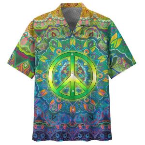 Hippie Pattern Hawaiian Shirt Beachwear For Men Gifts For Young Adults