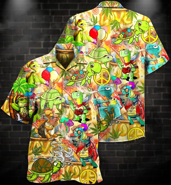 Hippie Turtles Hawaiian Shirt