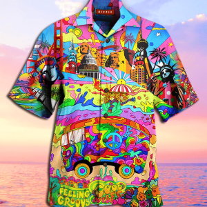 Hippies American Hawaiian Shirt Beachwear For Men Gifts For Young Adults