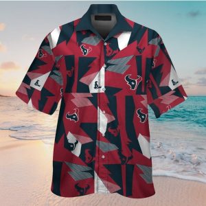 Houston Texans Short Sleeve Button Up Tropical Hawaiian Shirt