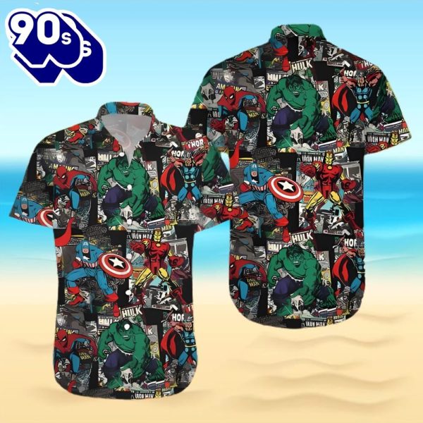 Hulk Hawaiian Shirt Super Heros Marvel Hawaiian Shirt