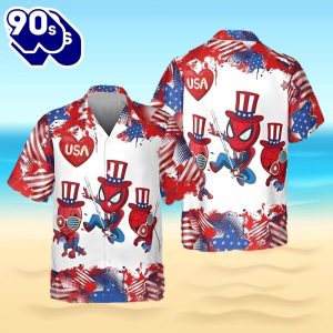 Independence Day Spiderman Hawaiian Shirt