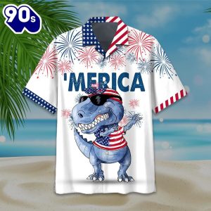 Independence USA Flag Dabbing THawaiian Shirt