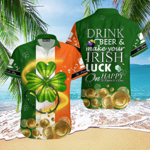 Ireland Flag St Patricks Day Aloha Hawaiian Shirts