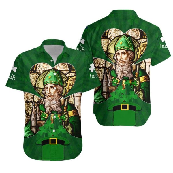 Ireland Saint Patrick's Day Green Aloha Hawaiian Shirts