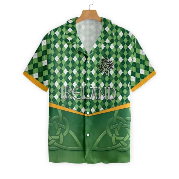 Ireland St Patricks Day Plaid Hawaiian Shirt