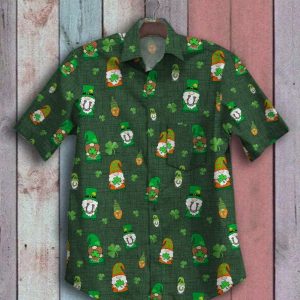 Irish Gnome Happy St Patricks Day Hawaiian Shirt