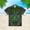 Irish Saint Patricks Day Shamrock Celtic Cross Aloha Hawaiian Shirts