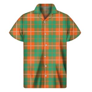 Irish Saint Patricks Day Tartan Hawaiian Shirt