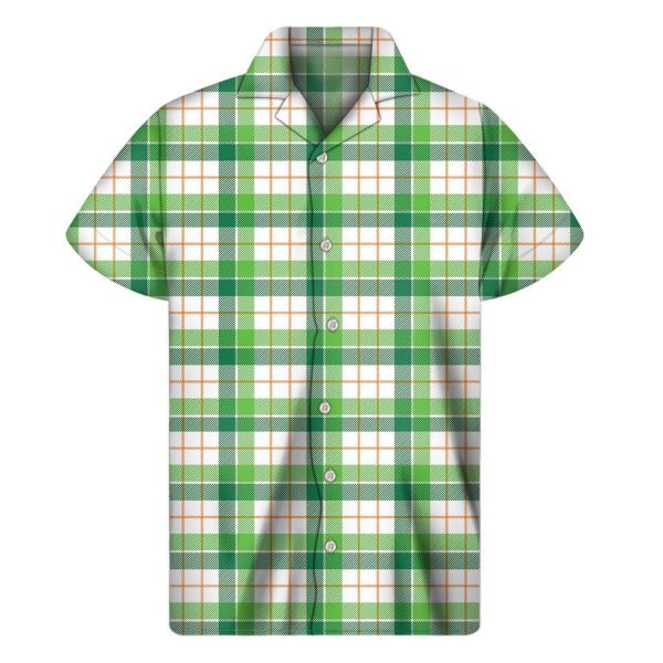 Irish St Patricks Day Tartan Hawaiian Shirt