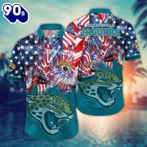 Jacksonville Jaguars NFL US Flaq 4th Of July Hawaiian Shirt For Fans Trending Summer Football Shirts