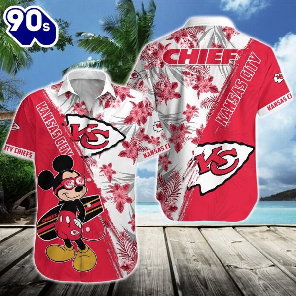 Kansas City Chiefs Team NFL Mickey Hawaiian Beach Shirt