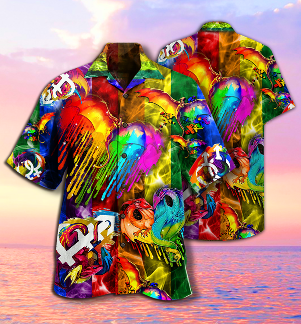 LGBT Dragon Love Life Hawaiian Shirt