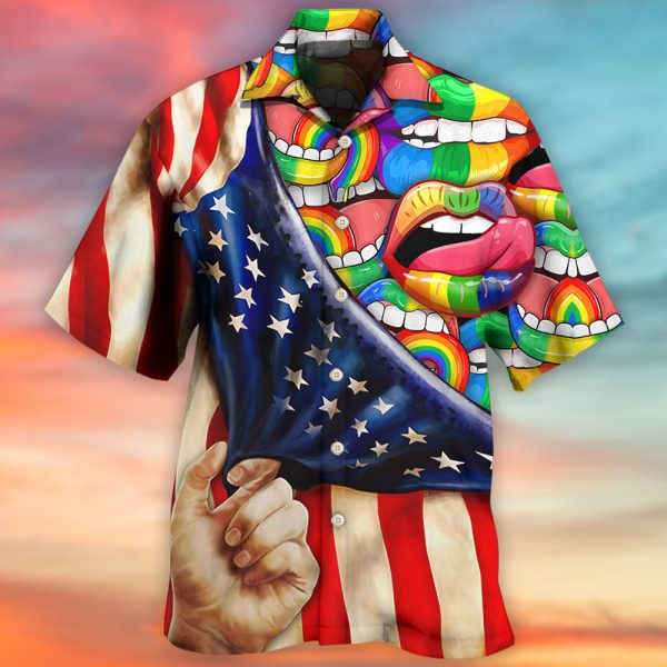 LGBT Lip Love Style Hawaiian Shirt