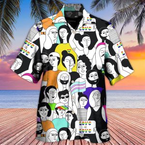 LGBT Love Who You Want Hawaiian Shirt