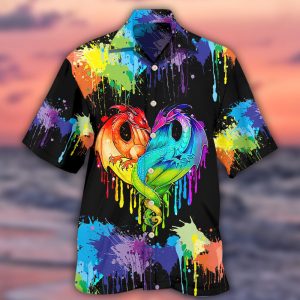 LGBT Pride Dragon Colorful Hawaiian Shirt