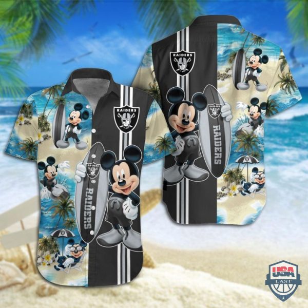 Las Vegas Raiders Mickey Mouse Hawaiian Shirt