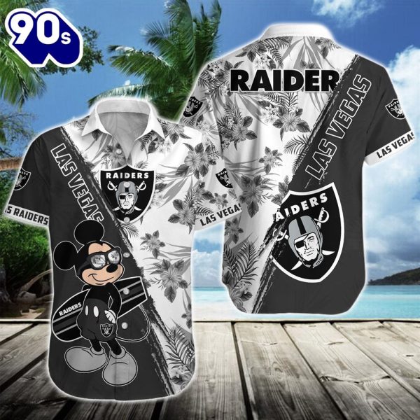 Las Vegas Raiders Team NFL Mickey Hawaiian Beach Shirt