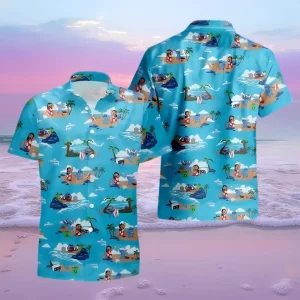 Lilo And Stitch Hawaiian Shirt Island Pattern Disney Birthday Gift For Adults