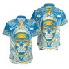 Los Angeles Chargers Skull NFL Gift For Fan Hawaii Shirt And Shorts