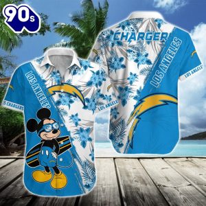 Los Angeles Chargers Team NFL Mickey Hawaiian Beach Shirt