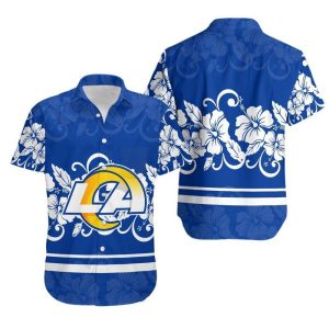 Los Angeles Rams Hibiscus Flowers Hawaii Shirt And Shorts Summer Collection