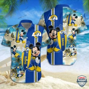 Los Angeles Rams Mickey Mouse Hawaiian Shirt