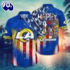 Los Angeles Rams NFL Happy 4th Of July Hawaiian Shirt