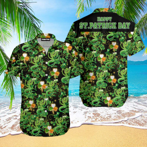 Lucky Clover Irish St Patricks Day Aloha Hawaiian Shirts