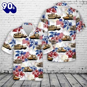 M1A1 Abrams Tank 4th Of July Hawaiian Shirt_2538