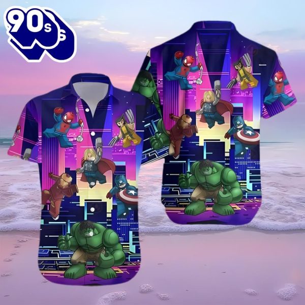 Marvel Hawaiian Shirt The Avengers Marvel Lego City Nights Best Hawaiian Shirts